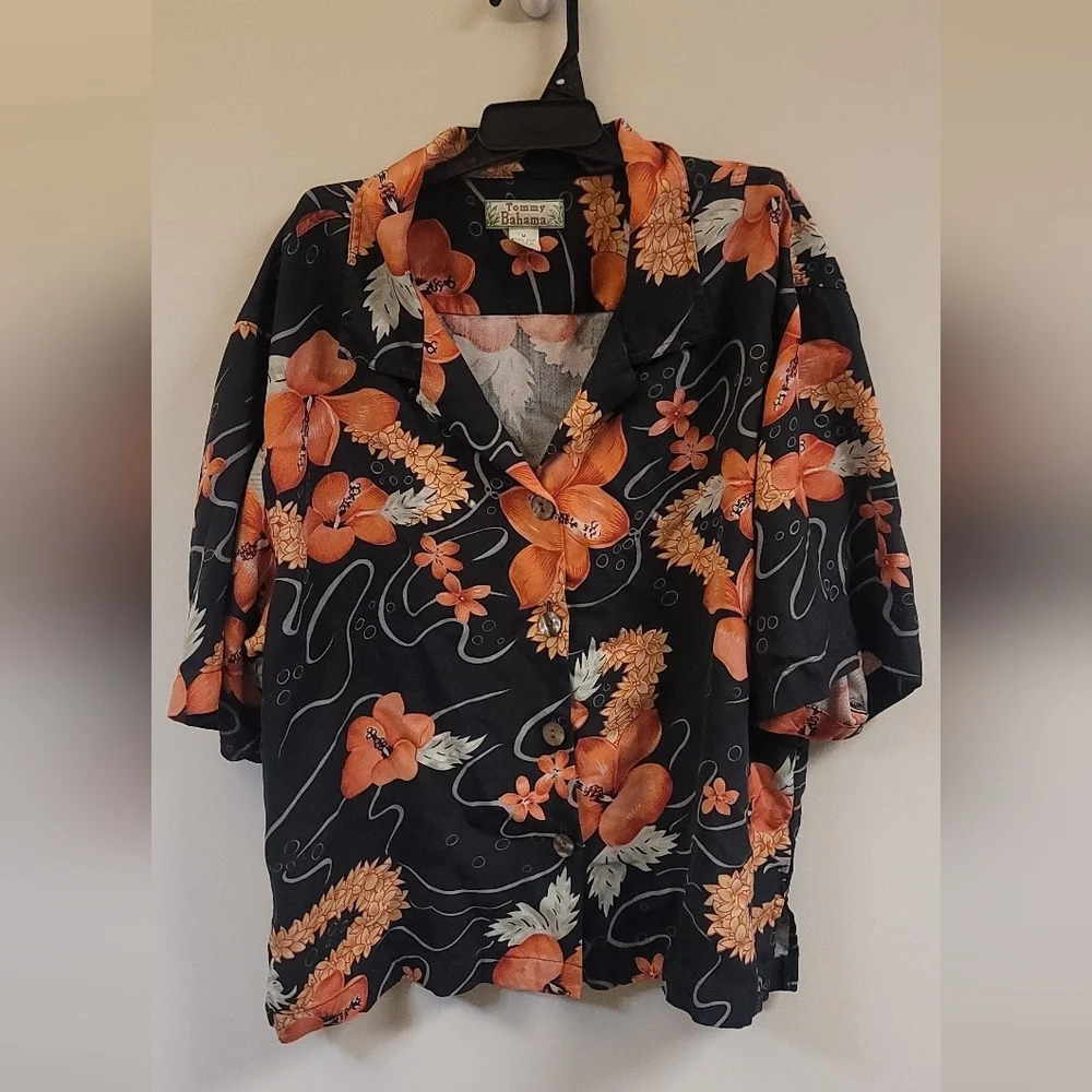 Tommy Bahama silk button up shirt